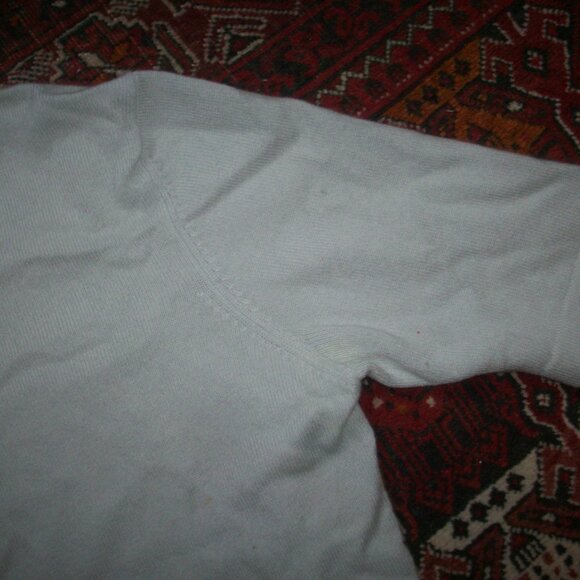 Banana Republic Cardigan Womens Small Cashmere Light Blue Short Sleeve Sweater - Picture 6 of 14